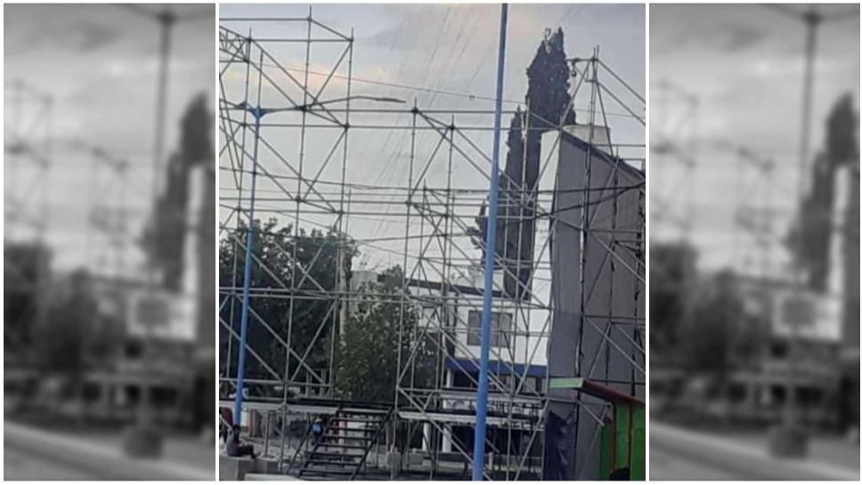 Armaba el escenario de una fiesta y cayó desde una altura de cinco metros: está grave