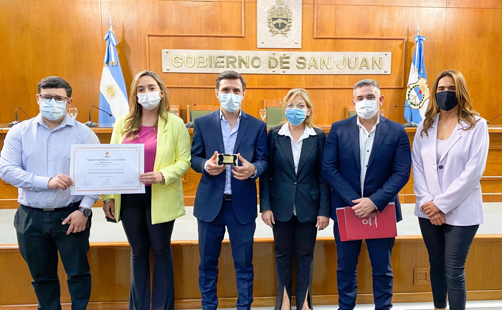 San Martín obtuvo la Mención de Oro del Premio Provincial a la Calidad 2021