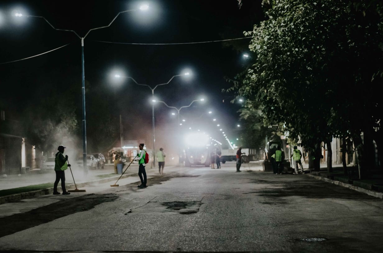 CAUCETE: SANEARON LA ARTERIA NORTE EN DIAGONAL SARMIENTO