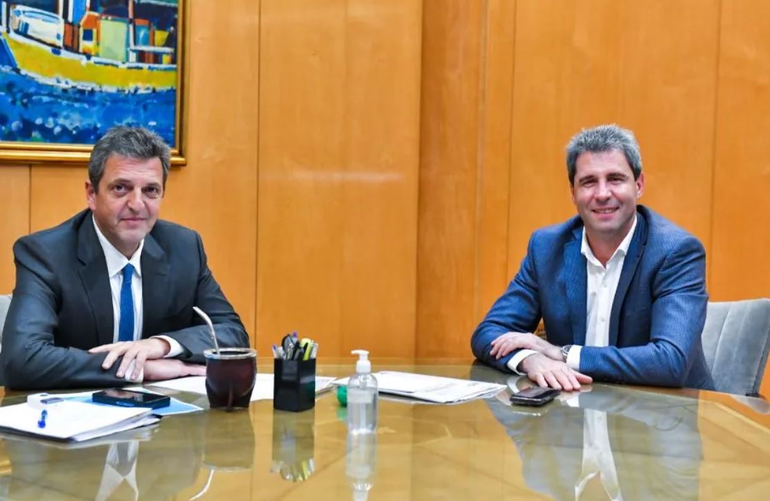 Uñac se reunió con Massa, con la continuidad de la obra de El Tambolar como eje de la charla