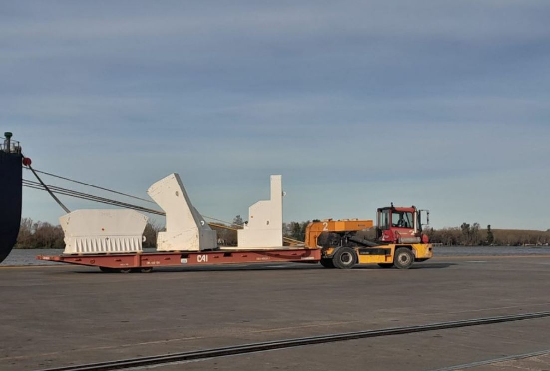 Finalmente, llegan las primeras piezas del radiotelescopio a Barreal
