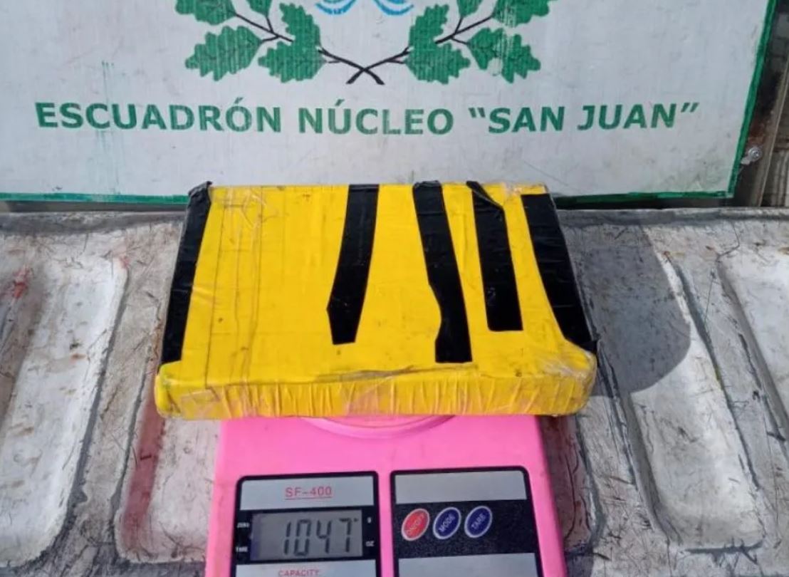 Caucete: detuvieron a un pasajero de un colectivo con más de un kilo de cocaína