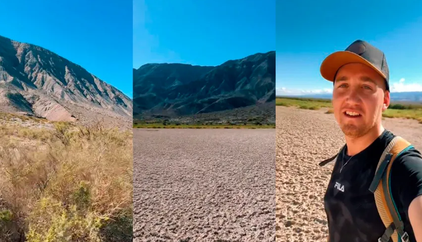 Un salitral en Pie de Palo se volvió viral por un influencer y es furor