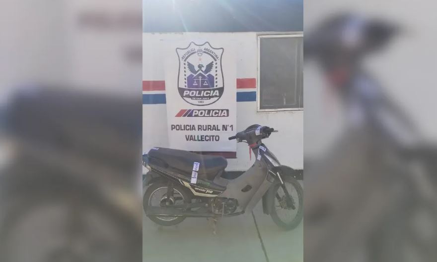 Caucete: secuestraron una motocicleta robada