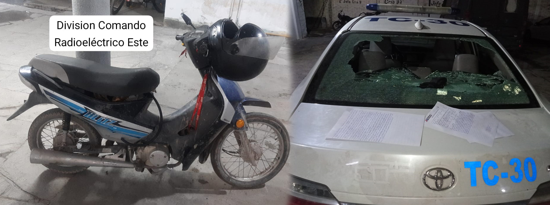 Caucete: roban un celular y dañan una movilidad policial