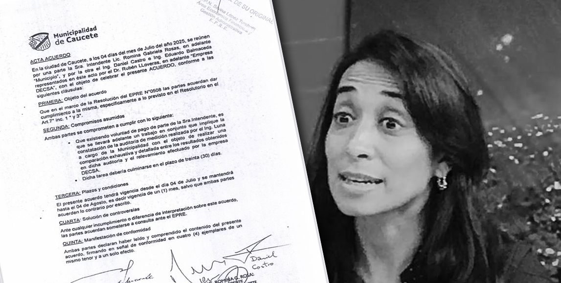 Cae la credibilidad de Rosas, aparece un documento firmado por ella aceptando la deuda de Decsa