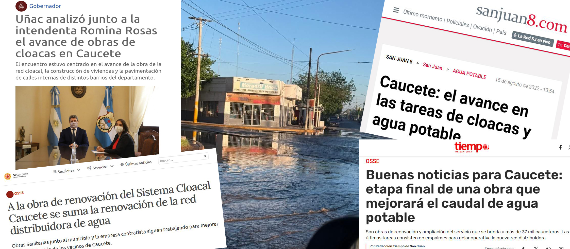 Caucete y sus frecuentes roturas de caños nuevos