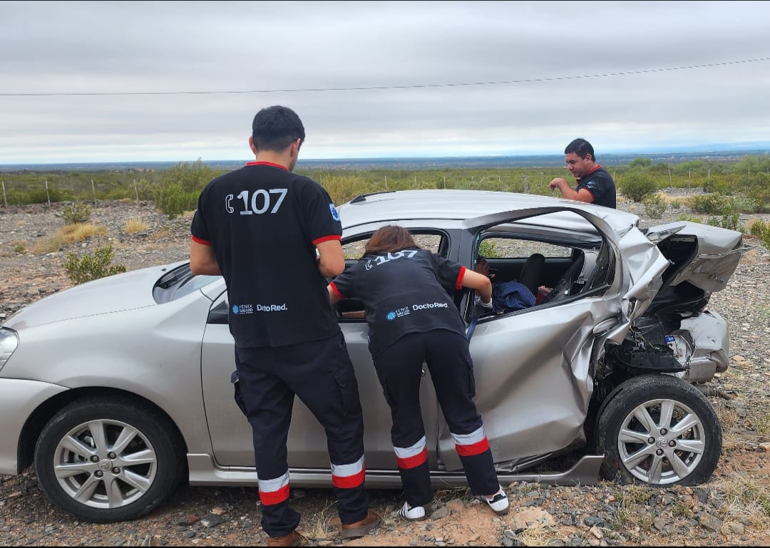 Caucete: accidente vial deja tres heridos