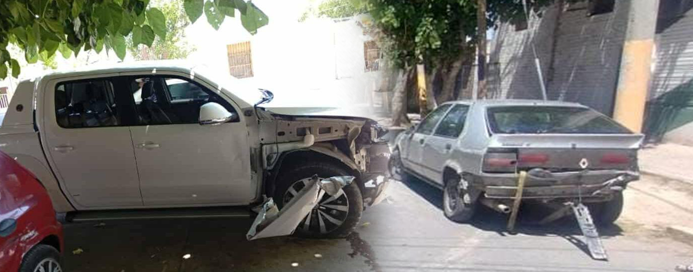 Caucete: violento choque entre una camioneta y un auto