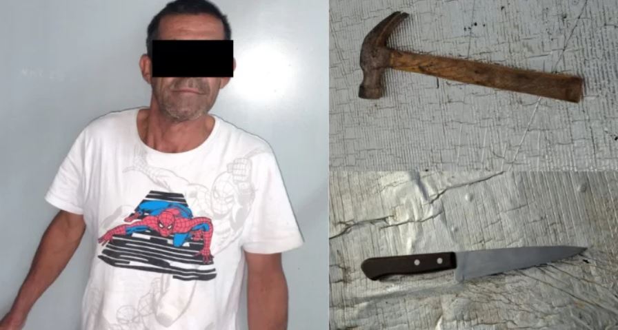 A pesar de tener una perimetral, fue con un cuchillo y un martillo a la casa de su exesposa y amenazó con matarla