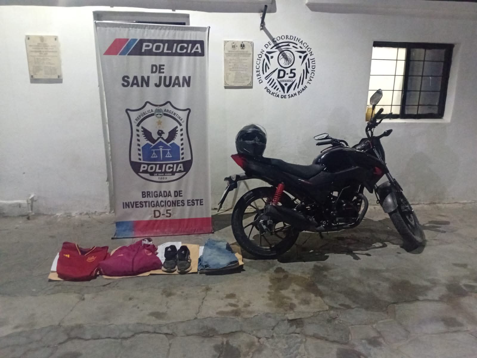 Caucete: recuperan una moto robada y detienen a un joven