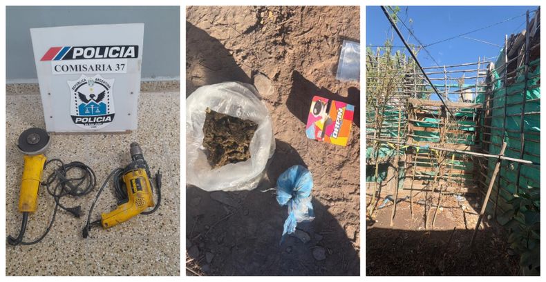 Caucete: seis allanamientos secuestran drogas, motos y elementos robados