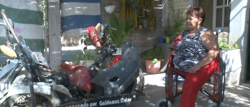 Caucete: Andrea es discapacitada y pide ayuda para recuperar su moto adaptada