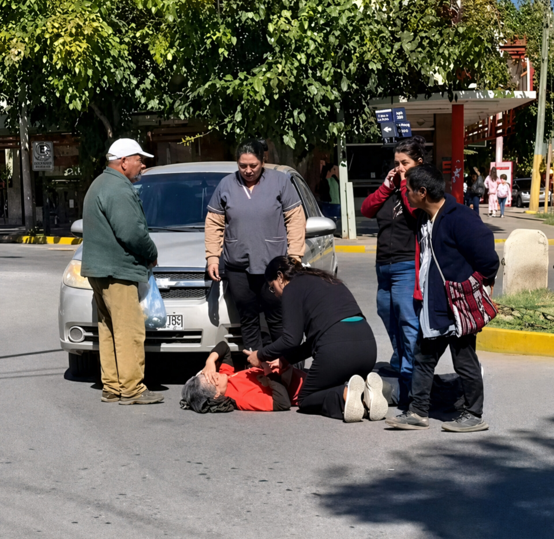 Caucete: una mujer terminó herida tras choque en plena Diagonal