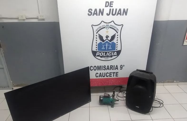 Caucete: recuperan un televisor y otros objetos tras un robo