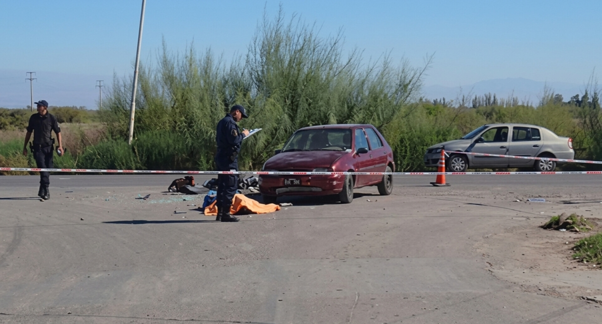 Caucete: un motociclista murió tras chocar contra un auto