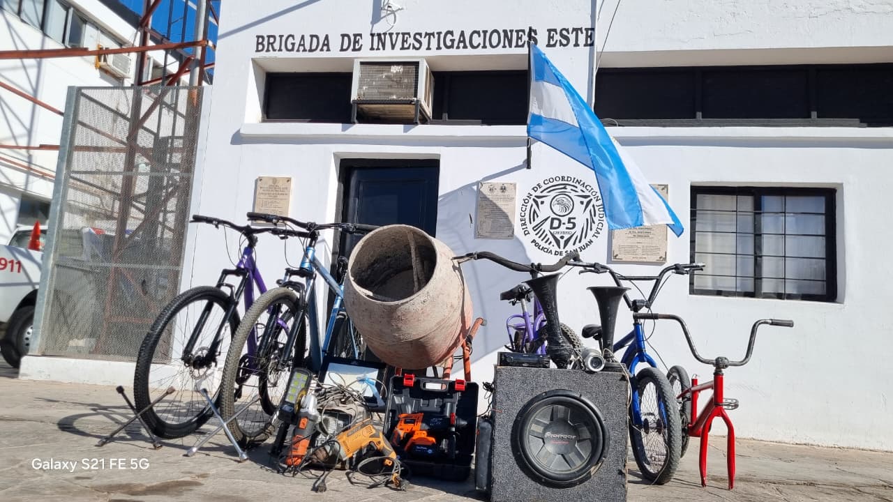 Caucete: un operativo policial recupera herramientas y detención por drogas