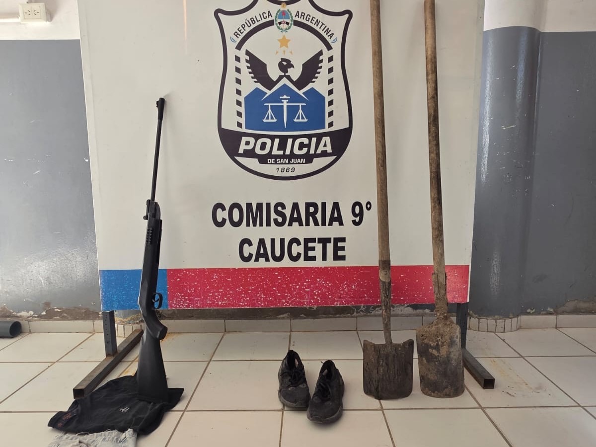 Caucete: menores armados sustrajeron herramientas y documentación a un trabajador